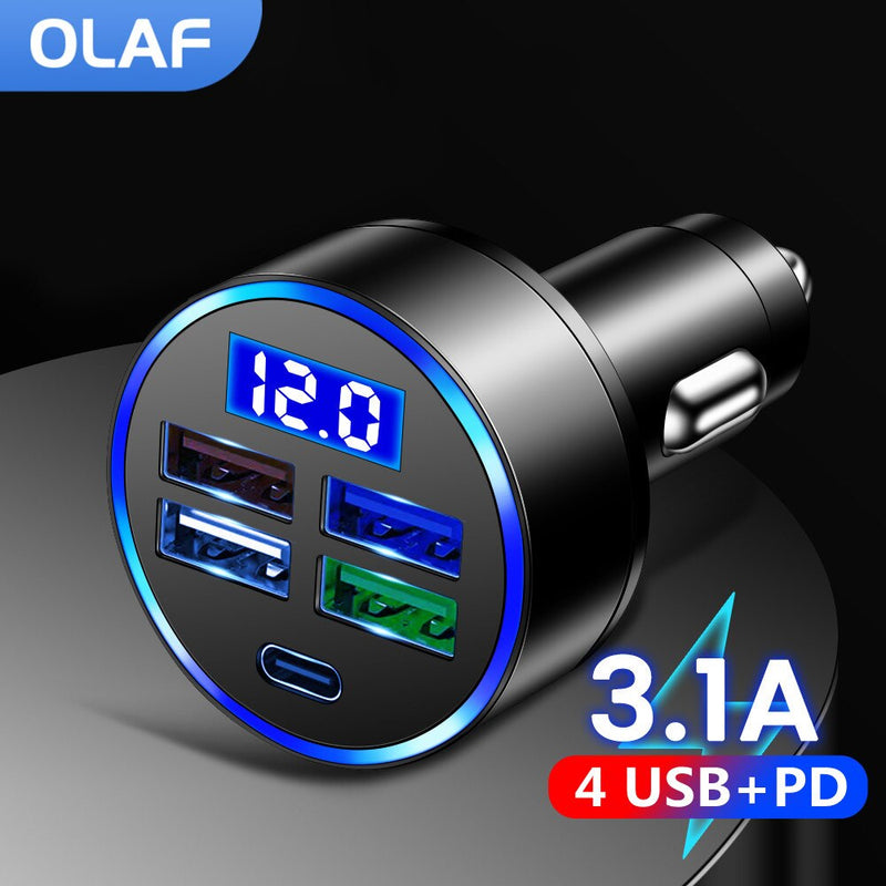 Carregador de Carro Olaf QC3.0 USB - Carregamento Rápido para iPhone,Xiaomi,Samsung,Motorola,LG e qualquer aparelho que tenha carregamento turbo.🔥 Aproveite a velocidade incrível do carregamento rápido QC3.0 no seu carro!